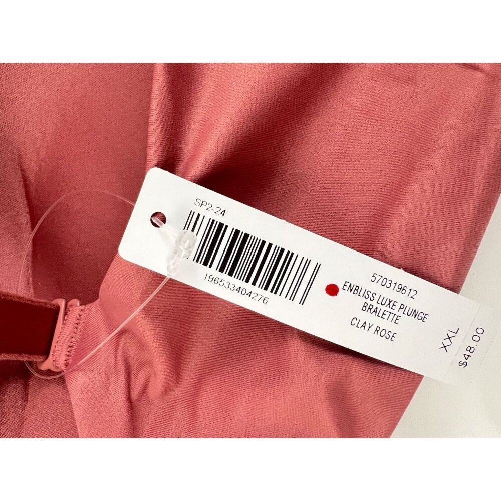 Soma Enbliss Luxe Plunge Bralette Size XXL Wire free Convertible Clay Rose - Picture 3 of 4